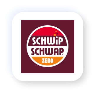 Ein quadratisches Logo mit weißer, roter und goldener Farbe ist sichtbar.